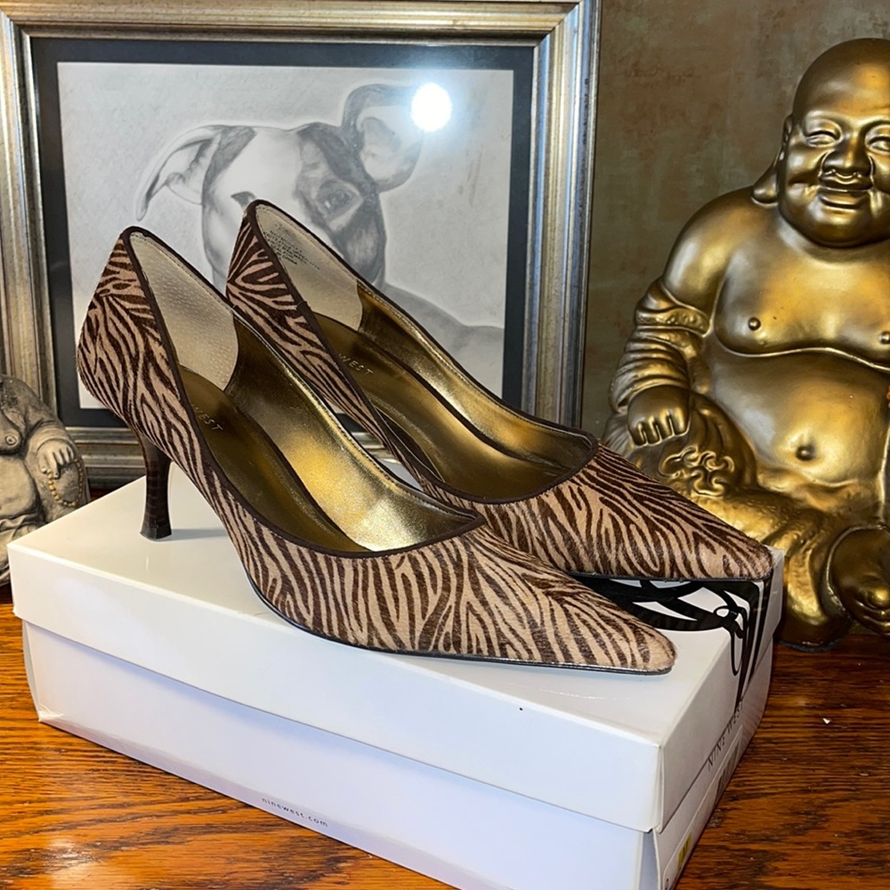 Nine West Tan Zebra print